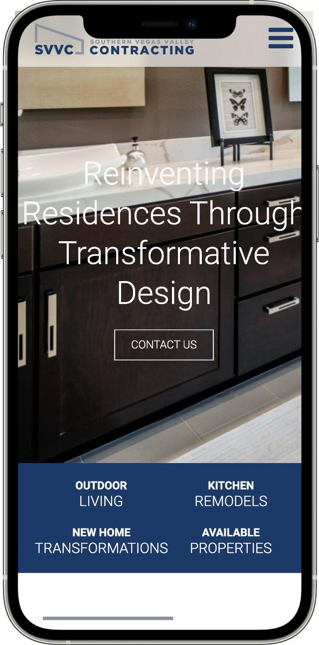 Southern Vegas Valley Contracting Mobile Website